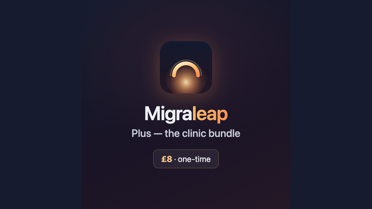 Migraleap — a private migraine diary that learns your pattern